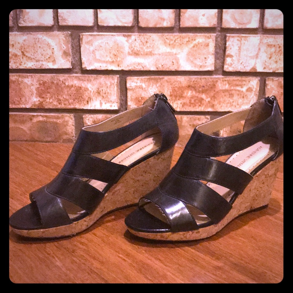 Adrienne Vittadini Peep-Toe Sandal Wedges
